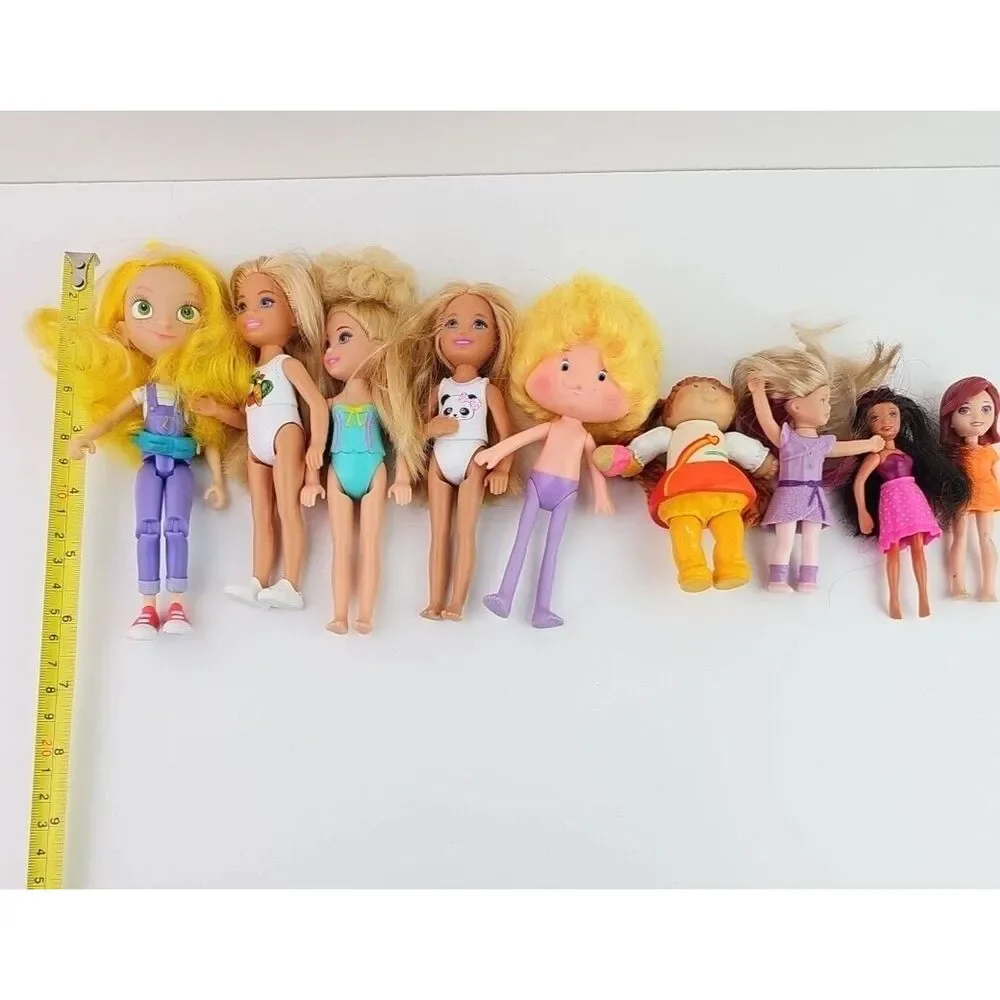 Small Fashion Doll Lot Mixed Brands and Size Preowned Play Toys